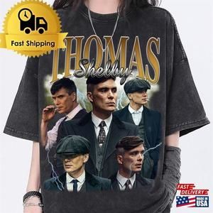 Tommy Shelby Retro Washed Shirt Actor Homage Unisex T-Shirt Retro 90 T-shirt